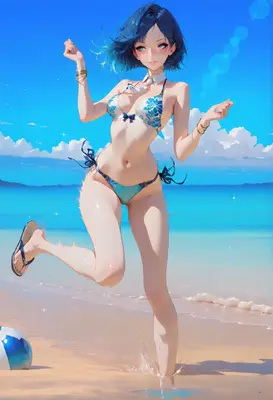 Cheerful Summer Beach Day Fun