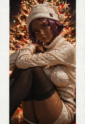 Cozy Christmas Eve Portrait