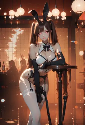Bunny Girl At The Golden Bar