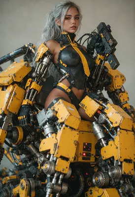 Cybernetic Pilot in Heavy Exo-Armor