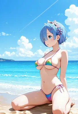 Rem Enjoying a Sunny Beach Day