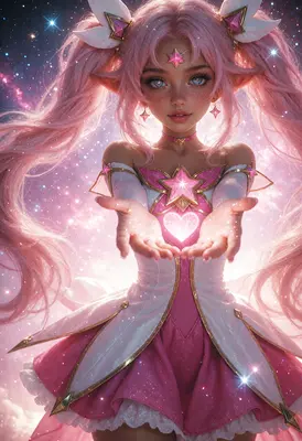 Celestial Magical Girl Offering Love