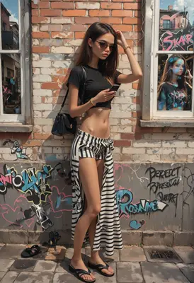 Stylish Urban Fashion Street Portrait