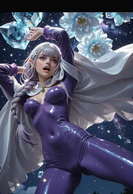 Celestial Elf in Shimmering Space
