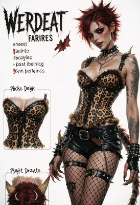 Punk Vampire Character Design Sheet