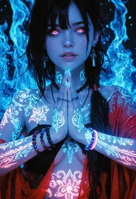 Mystic Maiden of Blue Flame