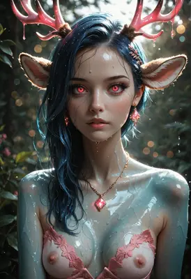 Enchanted Fawn Spirit in the Rain