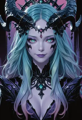 Ethereal Demon Queen Portrait