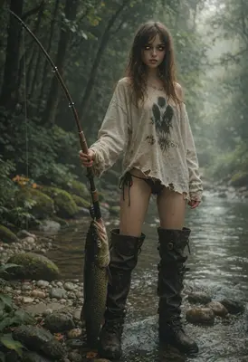 Supernatural Angler in the Misty Woods