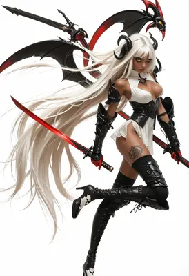 White Haired Demon Warrior Princess