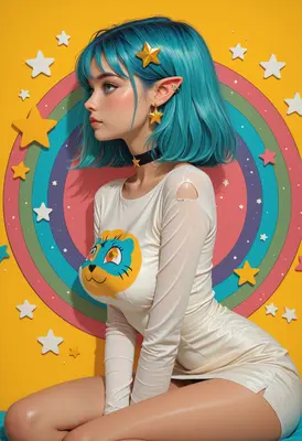 Starry Eyed Elf in Pop Style