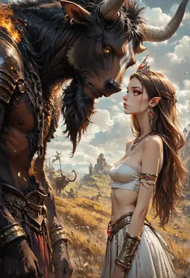 The Minotaur and the Elf Princess