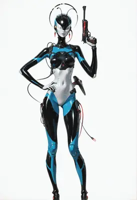 Sleek Cybernetic Android Agent