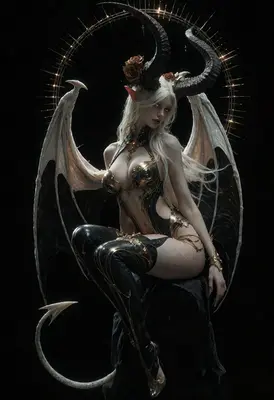 Ethereal Succubus with Golden Halo
