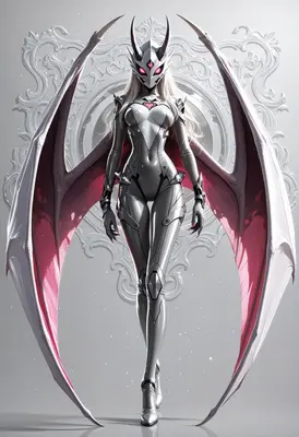 Armored Succubus in Chrome Armor
