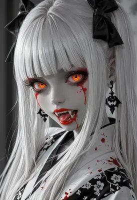 Vampiric Gaze with Blood Stains