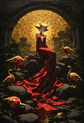 Crimson Queen and Her Golden Companions