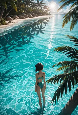 Serene Tropical Beach Summer Vacation