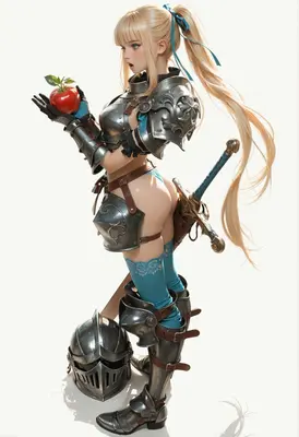 Blonde Knight with Forbidden Apple