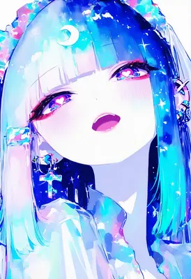 Ethereal Celestial Girl with Heart Eyes