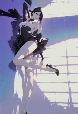 Elegant Gothic Lolita in Moonlight