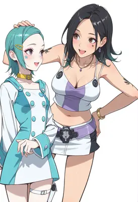 Two Stylish Friends Sharing A Moment