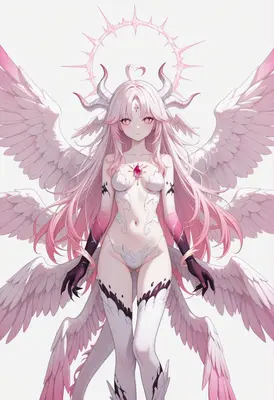 Ethereal Seraph with Pink Wings