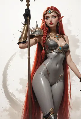 Red Haired Elf Warrior Princess