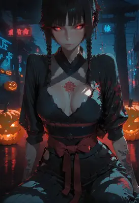 Red Eyed Demon in Halloween City