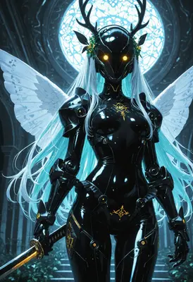 Celestial Guardian in Obsidian Armor