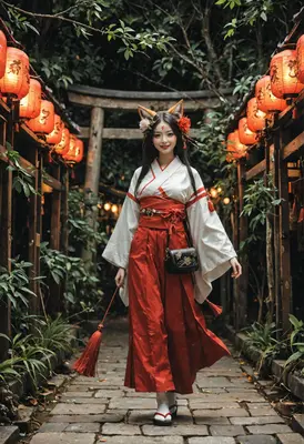 Fox Spirit in the Lantern Shrine
