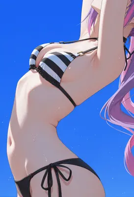 Summer Sun and Striped Bikini