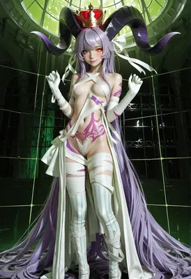 Demon Queen in Regal Attire