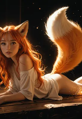 Enchanting Fox Spirit In The Dark