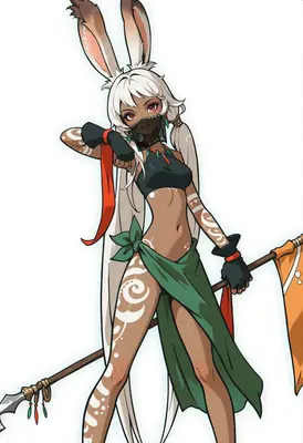 Tribal Bunny Warrior With Spear