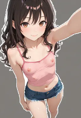 Casual Selfie in Pink Camisole