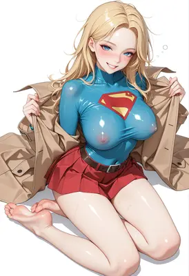 Supergirl Flashing Her Hero Suit