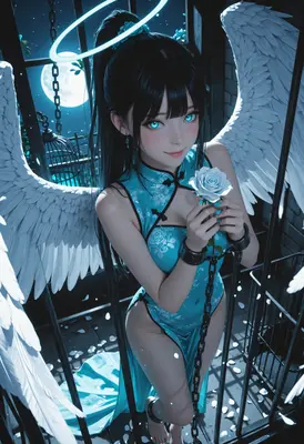 Celestial Angel Captured in Moonlight