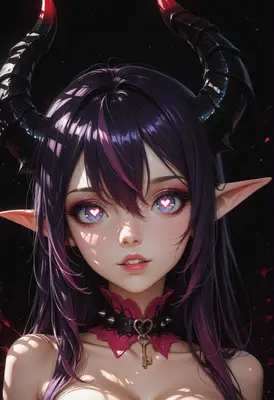 Enchanting Succubus with Heart Eyes