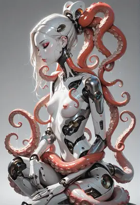Cyborg Siren with Tentacle Appendages