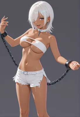 Captive Beauty with White Hair