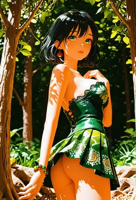 Verdant Forest Spirit in Green
