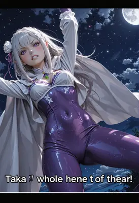 Moonlit Emilia in Latex Suit