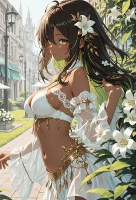 Summer Lily Maiden in City Streets