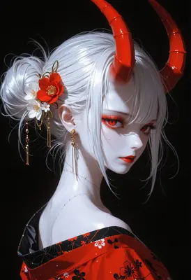 Ethereal Demon Empress in Crimson