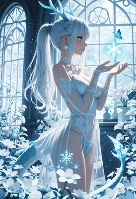 Winter Spirit with Magic Snowflake