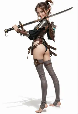 Elf Warrior With Katana Blade
