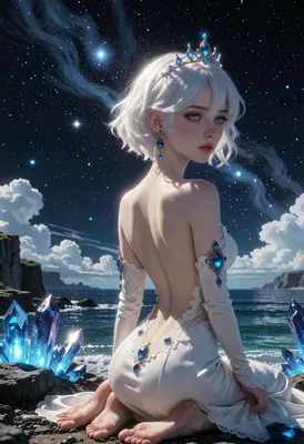 Celestial Princess by the Crystal Shore