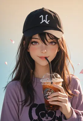 Casual Afternoon Iced Coffee Break