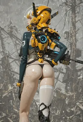 Cybernetic Soldier in the Wasteland